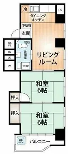 新大阪第2ダイヤモンドマンション【6階】の間取り