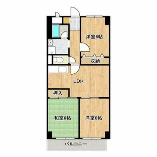 ロイヤルハイツ鶴見【3階】の間取り