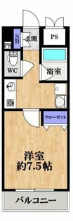 コーポラスたつみ【502号室】の間取り