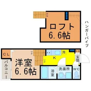 LUNA FORZA新守西(ルナフォルツァ新守西)【2階】の間取り