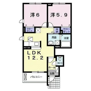 アッソラートⅠ【1階】の間取り