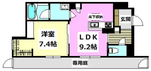 La maison marron【1階】の間取り