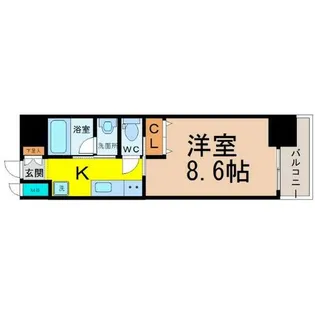 セレニティー名駅【13階】の間取り