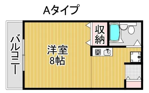 グランソシエ岸里【6階】の間取り