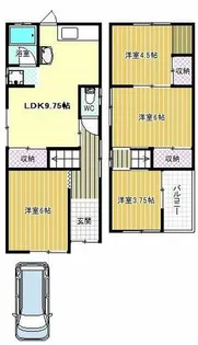 大阪府羽曳野市野々上4丁目【一戸建】の間取り