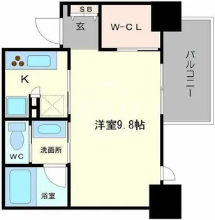 コンフォリア北浜【6階】の間取り