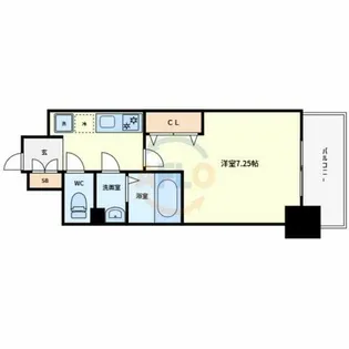 Luxeなかもず【9階】の間取り