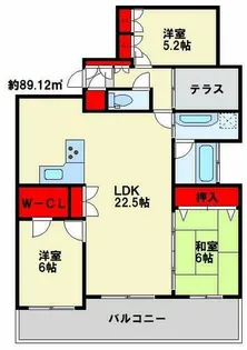 リヴィエールグレース緑ヶ丘【4階】の間取り