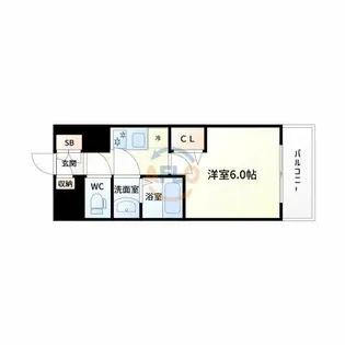 プレサンス塚本ベラビィ【4階】の間取り
