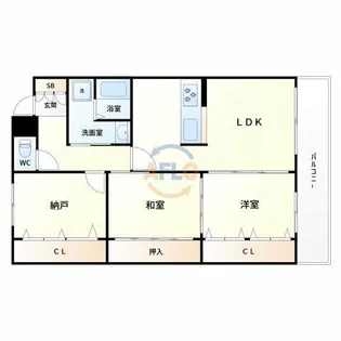 カルム千里山土井【2階】の間取り
