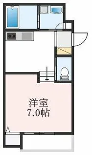 Luxe浜寺B棟【2階】の間取り