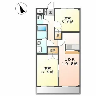エトワール2【203号室】の間取り
