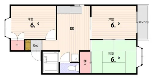 クイーンズコート東落合【1階】の間取り