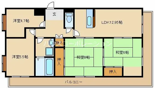 オルティア塚口【2階】の間取り