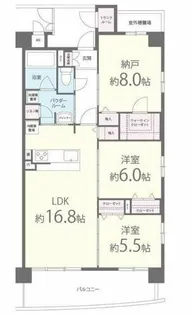 イーストコートアイ別院町【6階】の間取り