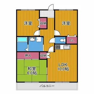 コンフォート津々山台【3階】の間取り