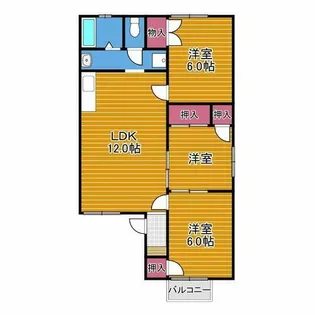 シャトードイワネ11号館【2階】の間取り