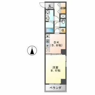 音羽壱番館金山【8階】の間取り