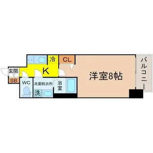 メイクス名駅太閤【8階】の間取り