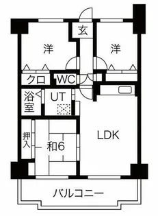 南海ハイライズフラット天下茶屋【9階】の間取り