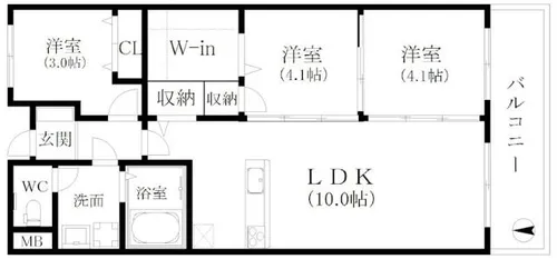 メゾンAメッツ【5階】の間取り