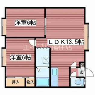 第5コーポ南部【2階】の間取り