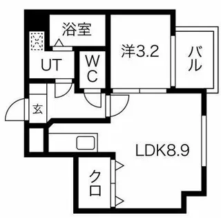 リップル南森町【4階】の間取り