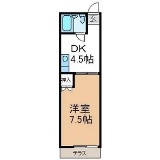 ハイツ爽【105号室】の間取り