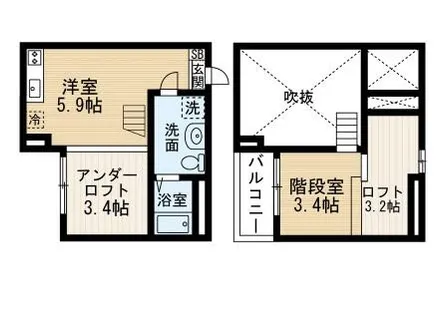 プランドール本地通【2階】の間取り