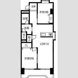 笠東ハイツ【2階】の間取り