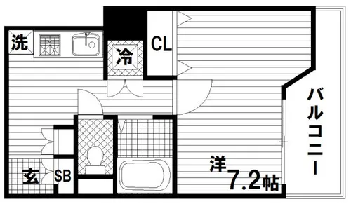 兵庫県神戸市須磨区千守町1丁目【マンション】の間取り