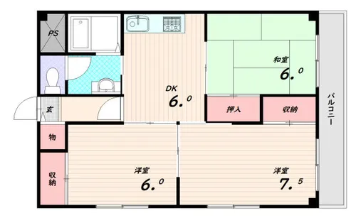 エステートピア日吉【2階】の間取り