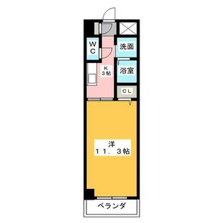 グランデージ則武【10階】の間取り