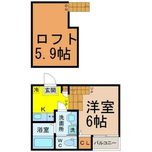 HERMITAGE桜山【1階】の間取り