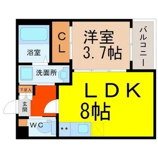 ハーモニーテラス旗屋【3階】の間取り