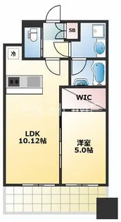 プレジオ難波EURO【14階】の間取り