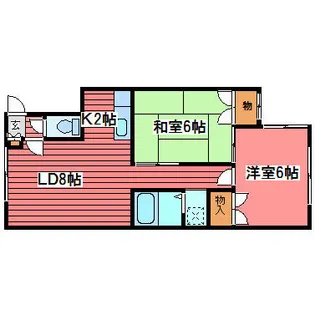 ハイツ三上【2階】の間取り