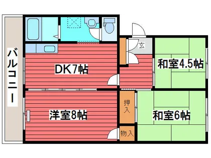 グリーンハイム嵯峨【5階】の間取り