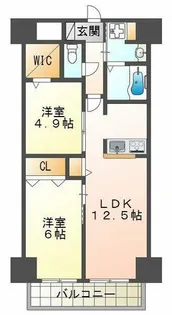 グランリベレ明石【4階】の間取り