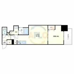 アーバネックス南新町【13階】の間取り