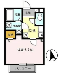 セルベイユⅢ【2階】の間取り