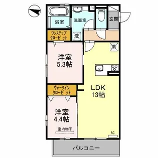 フロレゾン【205号室】の間取り