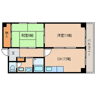 ベルメゾン武庫川【2階】の間取り