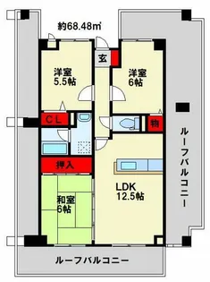 福岡県北九州市八幡西区別所町【マンション】の間取り