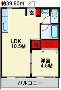 カレッジライフイシモト【507号室】の間取り