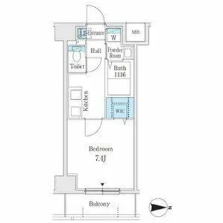 プレイズシード名古屋亀島【3階】の間取り