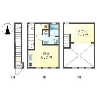 コレクション浅間町NORTH【2階】の間取り