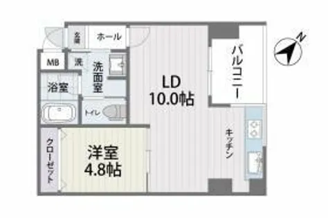 S-FORT筑紫通り【6階】の間取り