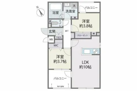 Fratres TAKESHITAEKIMAE【2階】の間取り
