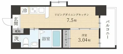 ルネッサンス21赤坂けやき通り【8階】の間取り